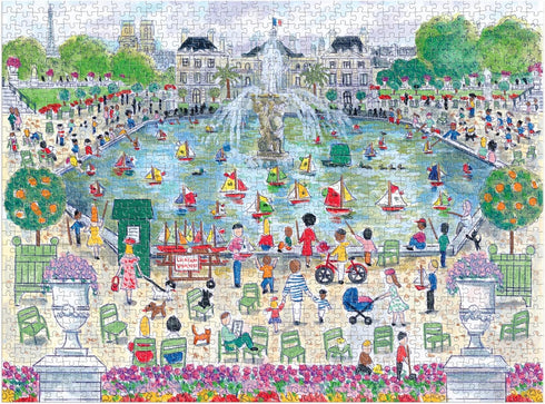 Galison Springtime in Paris – 1000 Piece Michael Storrings Puzzle Featuring The Ornamental Grand Bassin Pond in The Spring...