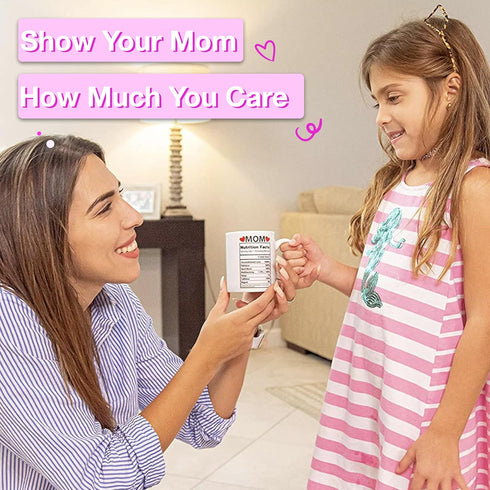 Mom Mug from Daughter - Stocking Stuffer Ideas for The World's Best Mom - Unique 11 Oz Ceramic Cup - Birthday Gift from Daughter...