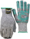 G & F 77100L 1pair glove Cut Resistant with Anti-Slip Silicone Block Palm coating technology, Grey...