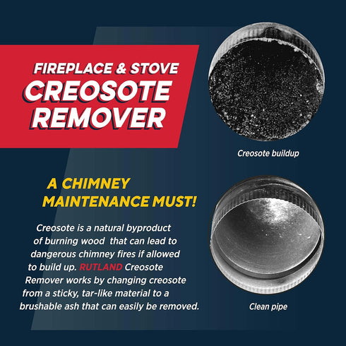 Rutland Creosote Remover, Fireplace, Wood Stove & Chimney Cleaner, 1 lb Tub...