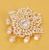Touchstone NEW Indian Bollywood Handcrafted Fine Filigree Sparkling Rhinestone Faux Pearls Hangings Fabulous Designer Jewelry Brooch Hair Accessor...