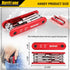 HURRICANE 6 in 1 Folding Nut Driver Set SAE, Hex Nut Driver Set, Cr-V Steel Shank. Premium Portable Premium Aluminum Handle. Easy to Carry Out, 3/...