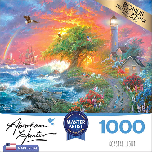 RoseArt - Abraham Hunter - Coastal Light - 1000 Piece Jigsaw Puzzle for Adults...