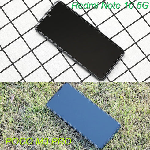 Ibywind Screen Protector For Redmi Note 10 5G/Poco M3 Pro 5G,with 2Pcs Tempered Glass,1Pc Camera Lens Protector,1Pc Backing Carbon Fiber Film [Fin...