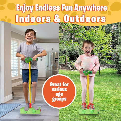 T-Rex Foam Pogo Stick - Jumper for Kids 3-7 Years, Coolest Toys for 5 Year Old Boy, Dinosaur Themed Bungee Pogo Stick - Inside & Outside Fun, Pogo...