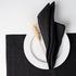 D'Moksha Homes Black Linen Napkins 18 x 18 Inch - 100% Pure Linen Cloth Washable Dinner Napkins Set of 4 for Summer, Fall and Halloween...