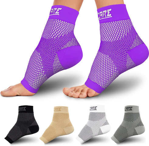 Compression Socks for Women & Men Open Toe (2 Pairs) - Best Ankle Compression Sleeve for Swelling, Achilles Tendonitis, Heel Pain & Plantar Fascii...
