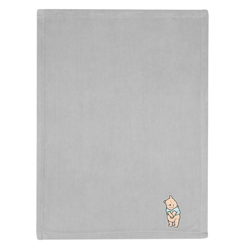 Lambs & Ivy Disney Baby Winnie The Pooh Hugs Gray Soft Fleece Baby Blanket...