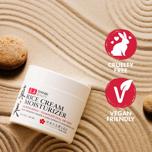 Japanese Skincare Moisturizer for Face - Rice Cream With Rice Ferment + Sake Extract - J Beauty Natural Asian Skincare Products 2oz...