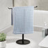 Towel Rack T-Shape Hand Holder for Bathroom,Headband and Lightweight Bathroom Racks,Kitchen Black Holder,Stainless Steel Waterproof Counter Organi...