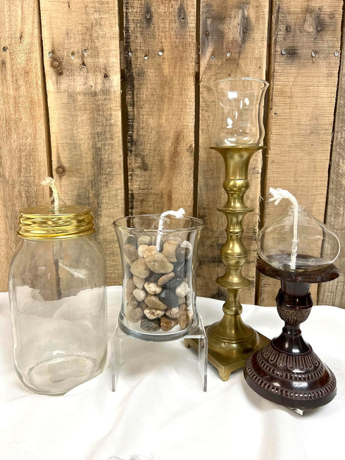 National Artcraft® Make-A-Candle-from-Anything with Glass Oil Lamp Inserts - (1 Pkg/3)...