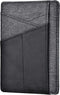 kinzd Slim Wallet RFID Front Pocket Wallet Minimalist Secure Thin Credit Card Holder (Black Leather and Grey Cloth)...