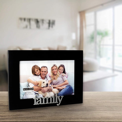 Malden International Designs Family Expressions Picture Frame, 4x6, Black...