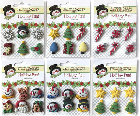 Buttons Galore and More Collection of Christmas Shank Buttons for DIY Crafts, Scrapbooking, Sewing, Cardmaking & Other Projects – 36 Pcs...