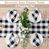 6 Buffalo Check Oversized Napkins (17x17 Inches) for Everyday Place Settings, Rustic Farmhouse Decor, Holidays, Family Dinners and BBQ's (White Bu...