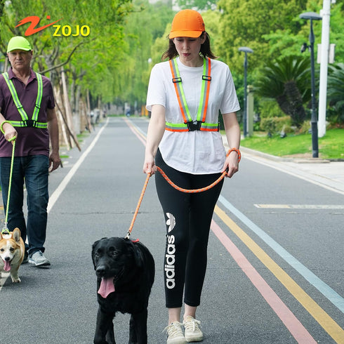 zojo Reflective Dog Leash, light weight Heavy Duty Braided Nylon Dog Training Leash for Small Medium Large Dogs (1pc-Neon Orange, S-0.6" x 4FT (2....