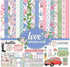 Inkdotpot Pastel Floral Collection Double,Sided Scrapbook Paper Kit Cardstock 12"x12" Card Making Paper Pack of with Sticker Sheet - 16 Pages - Pa...