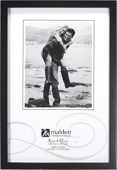 Malden International Designs Black Concept Wood Picture Frame, 8x12, Black...