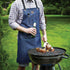 Outset Grill and Kitchen Apron, Cross Back Blue Denim Apron With Pockets, 27" x 30"...