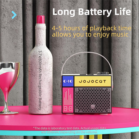 Retro Bluetooth Speaker, Portable Magic Cube Bluetooth Speaker with Clear Sound, Cute Wireless Speaker, Cyberpunk Accessories Decor for Office Roo...