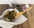 Eddington Italian Olive Wood Wide Pierced Spatula, Handcrafted in Europe, 12.5-Inches...