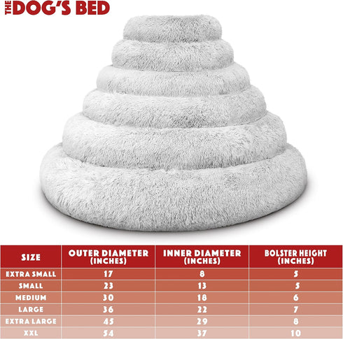 Replacement Cover Only for The Dog’s Bed Sound Sleep Donut Dog Bed Spare Cover, Small Ice White Plush...