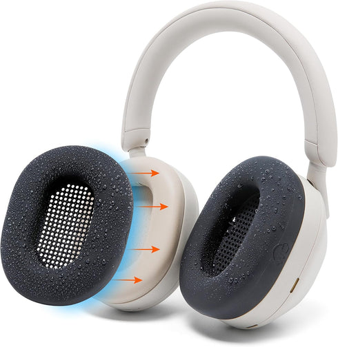WC SweatZ XM5 - Protective Headphone Ear Covers for Sony WH1000XM5 by WC | Only Compatible with Sony XM5 Over Ear Headphones | Sweatproof & Easily...