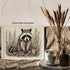 Posterizer 1 pcs- Cute raccoon on the grass next to flowers print-Art for Animal Lovers-Floral Botanical Art- Gift for Men Women Teens-Living Room...