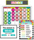Schoolgirl Style Simply Stylish Tropical 92-Piece Calendar Bulletin Board Set for Classroom, Monthly Wall Calendar with Numbers, Birthdays and Mor...