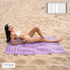 GOQAN Turkish Beach Towel Oversized 39x71 | Thin, Lightweight, 100% Cotton and Sand Free Towel is Suitable for Beach, Bathroom, Pool, Travel & Swi...