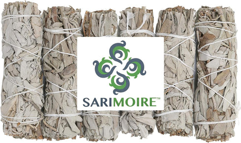 White Sage Smudge Sticks - 6 - 4" Sage Bundles - Perfect Sage Stick Smudge Sticks Smudging Kit Replenishment...