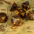 Metal UFO Dice Set, 7 Die Metal Polyhedral Dice Set for DND Dungeons and Dragons Role Playing Games,with Skull Bag.(Ancient Gold)...