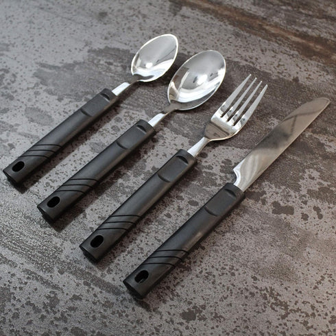 Rehabilitation Advantage Utensil Set with Lightweight Plastic Handles...