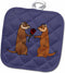 3D Rose Funny Ferrets in Love with Rose Art Pot Holder, 8 x 8...