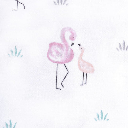 HALO 100% Cotton Sleepsack Swaddle, 3-Way Adjustable Wearable Blanket, TOG 1.5, Flamingos, Newborn, 0-3 Months...