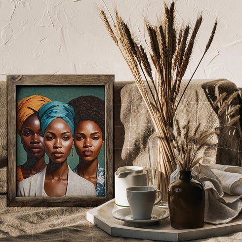 Posterizer 1 pcs-abstract modern African womans decor-Afro-American Art Collection-Abstract & Modern Art-Gifts for Women-Living Room Bedroom Decor...