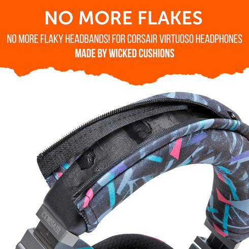 WC BandZ Virtuoso - Protective Headband Cover for Corsair Virtuoso Gaming Headsets - Machine Washable, No More Flaking Leather - Compatible with V...