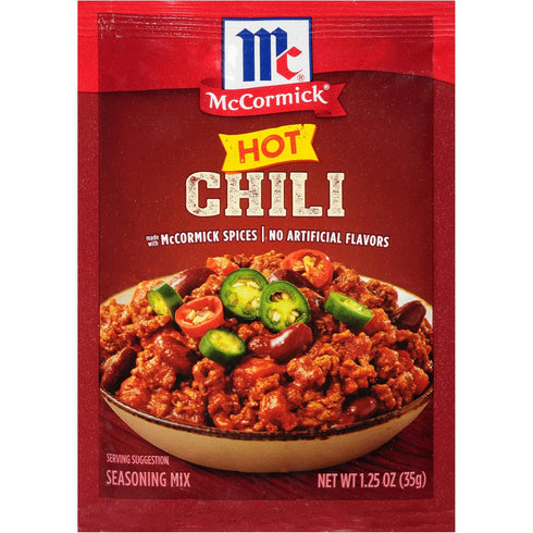 McCormick Hot Chili Seasoning Mix, 1.25 oz (Pack of 12)...