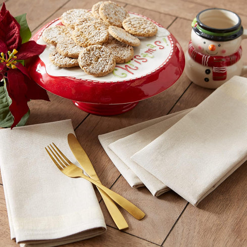 DII Holiday Dining Table Linen Sparkle Metallic Kitchen Décor, Napkin Set, 20x20, Gold Metallic Stripe, 6 Piece...