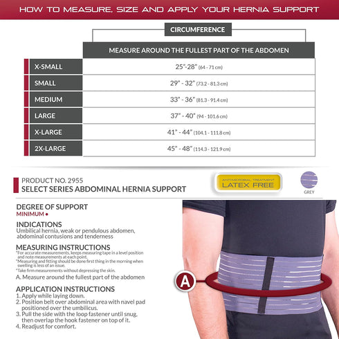 OTC Hernia Belt, Abdominal Umbilical Treatment, Select Series, X-Large...
