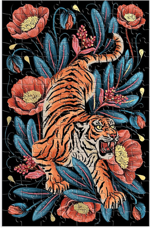 Galison Courageous 128 Piece Matchbox Puzzle - 128 Piece Jigsaw Puzzle highlighting The Bold Artwork of Raxenne Manniquiz, Giftable Foil Stamped M...