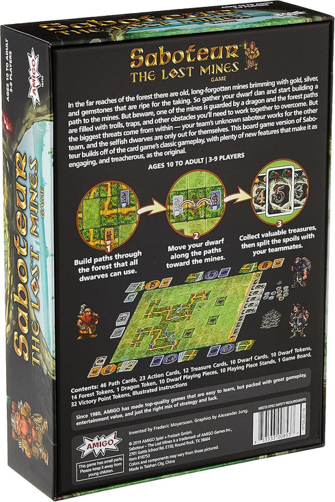 AMIGO Games Saboteur: The Lost Mines - Thrilling Clan-Based Strategy Board Game for 3-9 Players, Ages 10+...