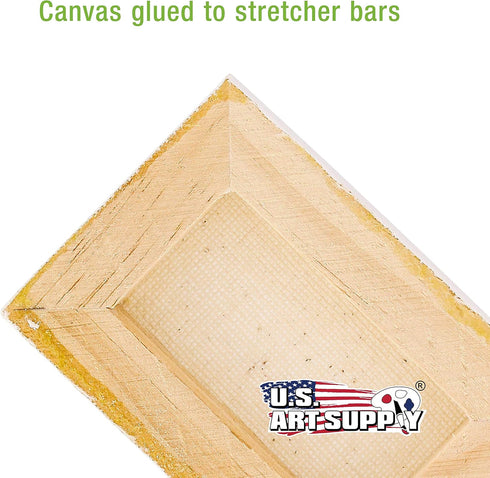 US Art Supply 4" x 6" Mini Professional Primed Stretched Canvas (1-Pack of 12-Mini Canvases)...