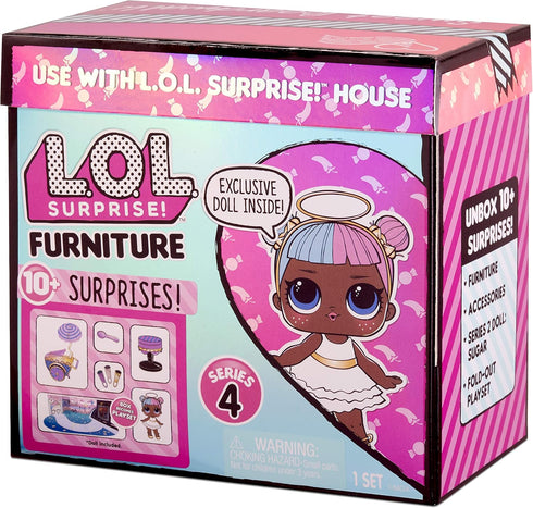 L.O.L. Surprise! LOL Surprise Furniture Sweet Boardwalk with Sugar Doll and 10+ Surprises, Doll Candy Cart Furniture Set, Accessories...