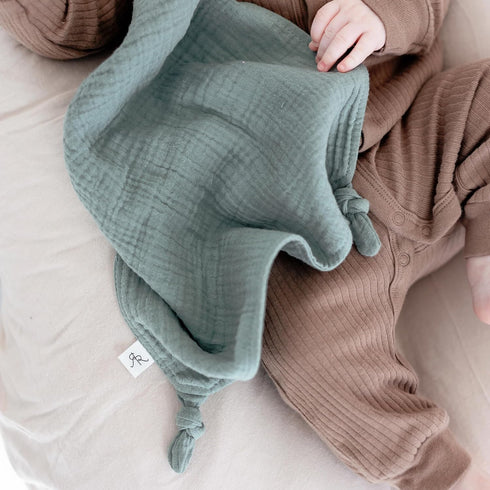 Ryan & Rose Cutie Lovey - Soft 100% Organic Cotton Muslin with Attachable Snap Closure - Loveys for Babies Newborn Baby Lovey Security Blankets fo...