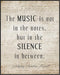 Posterizer 1 pcs-Music Is Not in the Notes-Mozart-Musical Art Collection-Gift for Music Fans-Decor for Home & Office- unframed wall art...