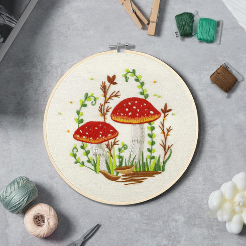 Bonroy 4 Sets Embroidery Kit for Beginners with Instructions,Cross Stitch Kits for Adults with Pattern,Needlepoint Kits for Adult Include Embroide...