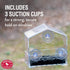 Perky-Pet 345 Clear Outdoor Window Bird Feeder with Strong Suction Cups – 1/2 Lb Seed Capacity...
