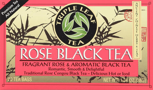 Triple Leaf Tea Black Tea Bags, Rose, 20 Count...