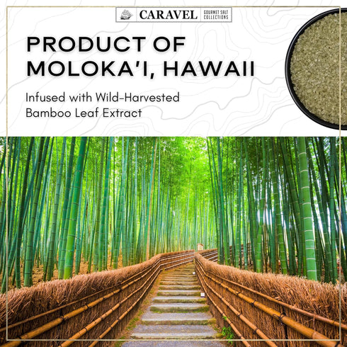 Hawaiian Bamboo Jade Sea Salt - Natural Hawaii Salt Infused With Bamboo Leaf Extract - Beautiful Jade Green Solar-Evavporated Pacific Sea Salt - 4...